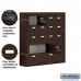 Salsbury Cell Phone Storage Locker - 5 Door High Unit (5 Inch Deep Compartments) - 12 A Doors and 4 B Doors - Bronze - Surface Mounted - Resettable Combination Locks